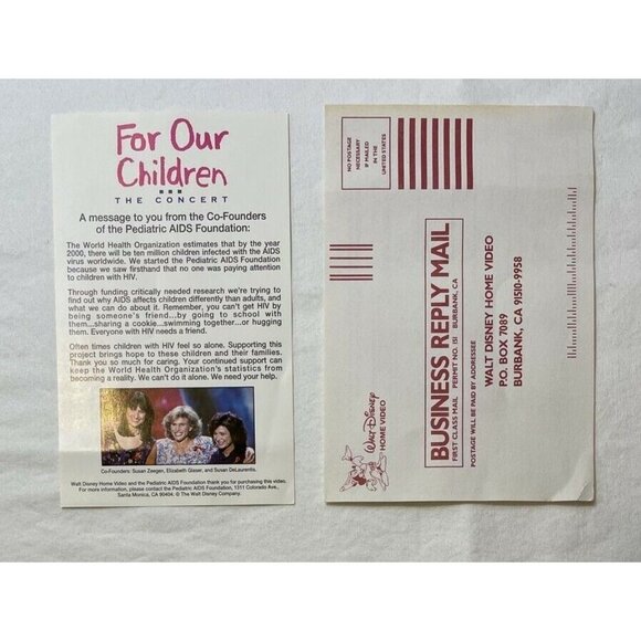 For Our Children: The Concert (VHS, 1993)  Paula Abdul - Please Read - Picture 4 of 12